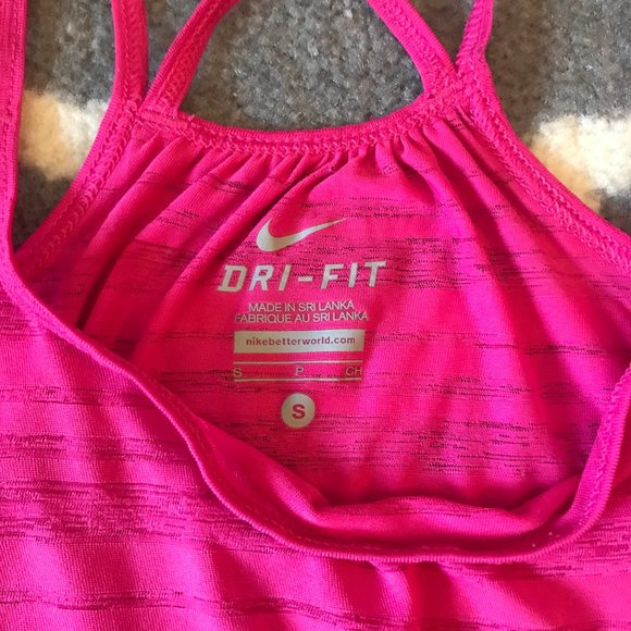 Nike Workout Tank Pink with Criss-Cross Sz S - Picture 2 of 6
